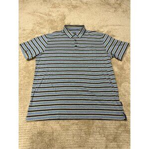 Patagonia Polo Shirt Men's X-Large Regular Fit Pocket Stripe Cotton Lightweight